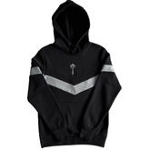 Felpa con cappuccio Trapstar V Stripe nera