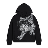 Felpa con cappuccio Tiger – Nero