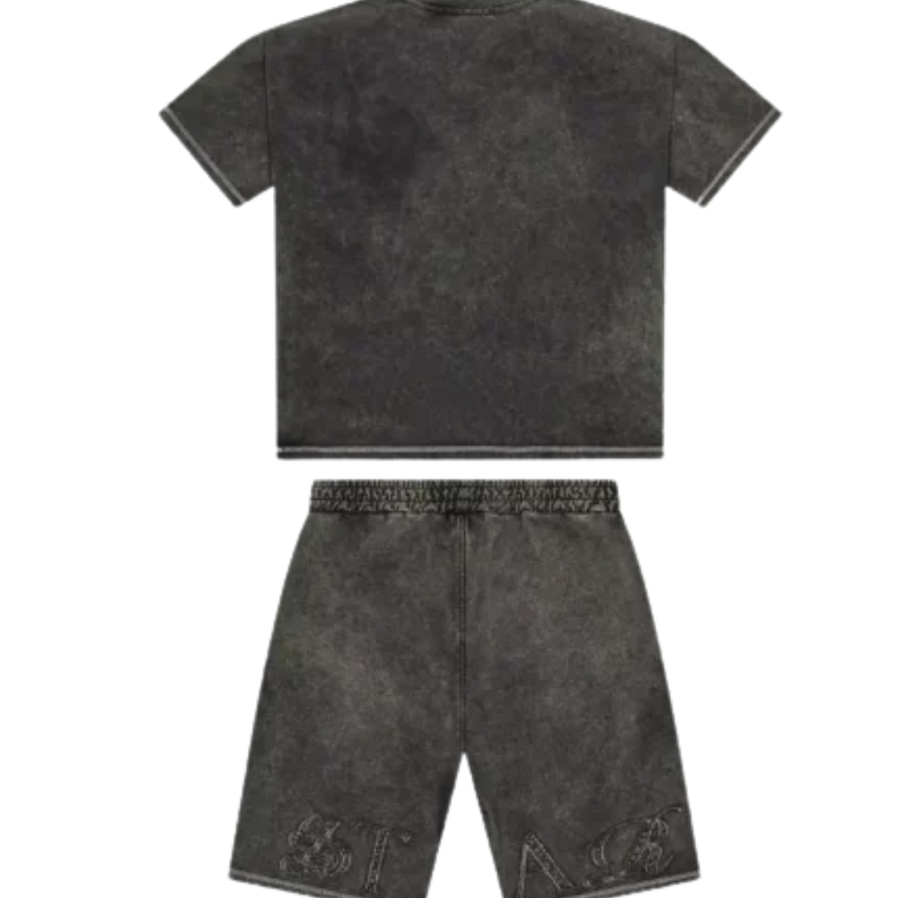 Set di pantaloncini grigi con scritta Trapstar