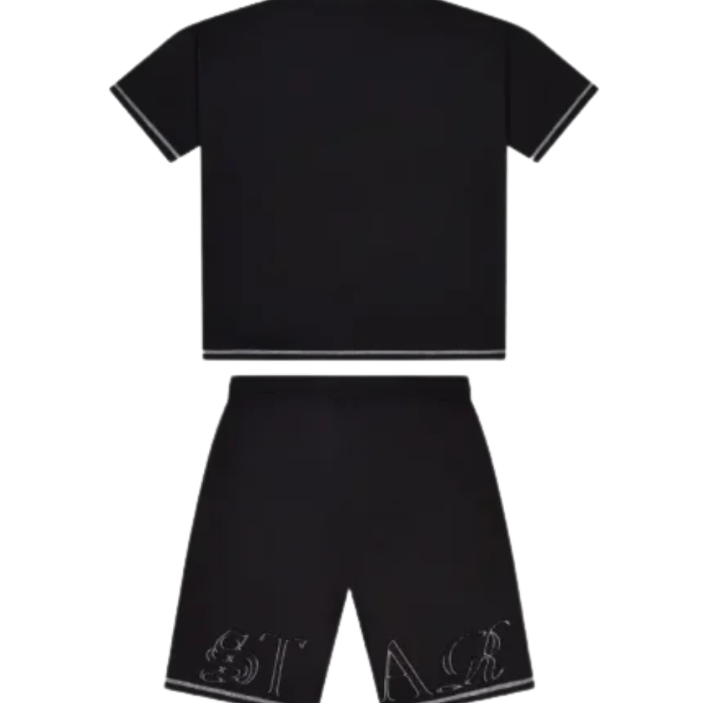 Set di pantaloncini neri con scritta Trapstar