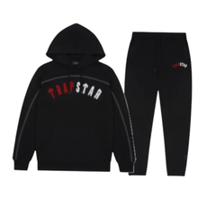 Tuta cappuccio in ciniglia Trapstar Irongate Arch nera